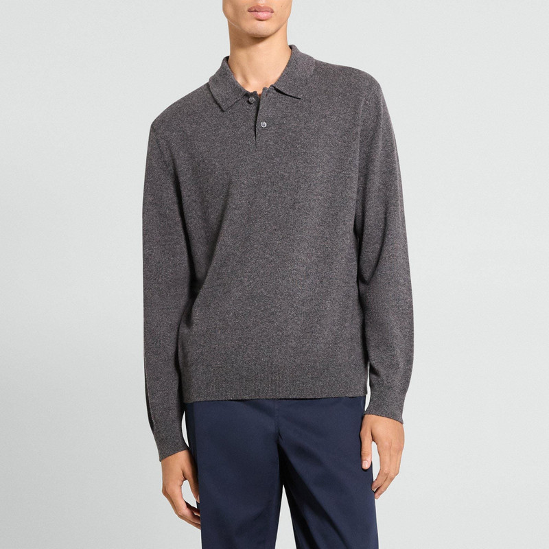 Goris Long-Sleeve Polo Shirt in Cashmere 2