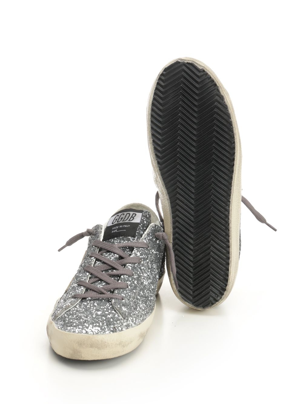 Super-Star Classic With List Glitter Upper Toe Tongue And Heel Laminated Star Sneakers Grey - 5