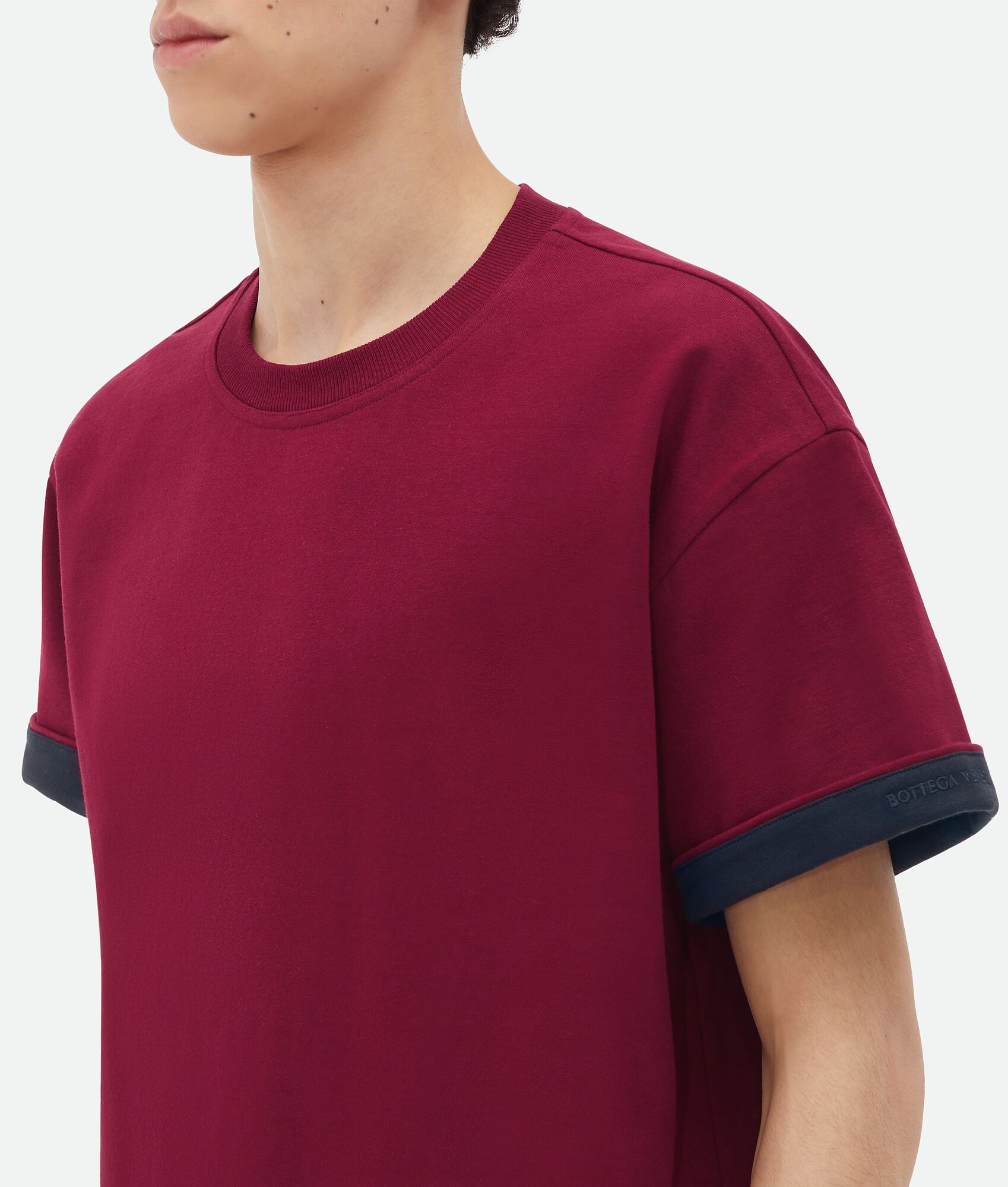 Double Layer Relaxed Cotton T-Shirt - 4
