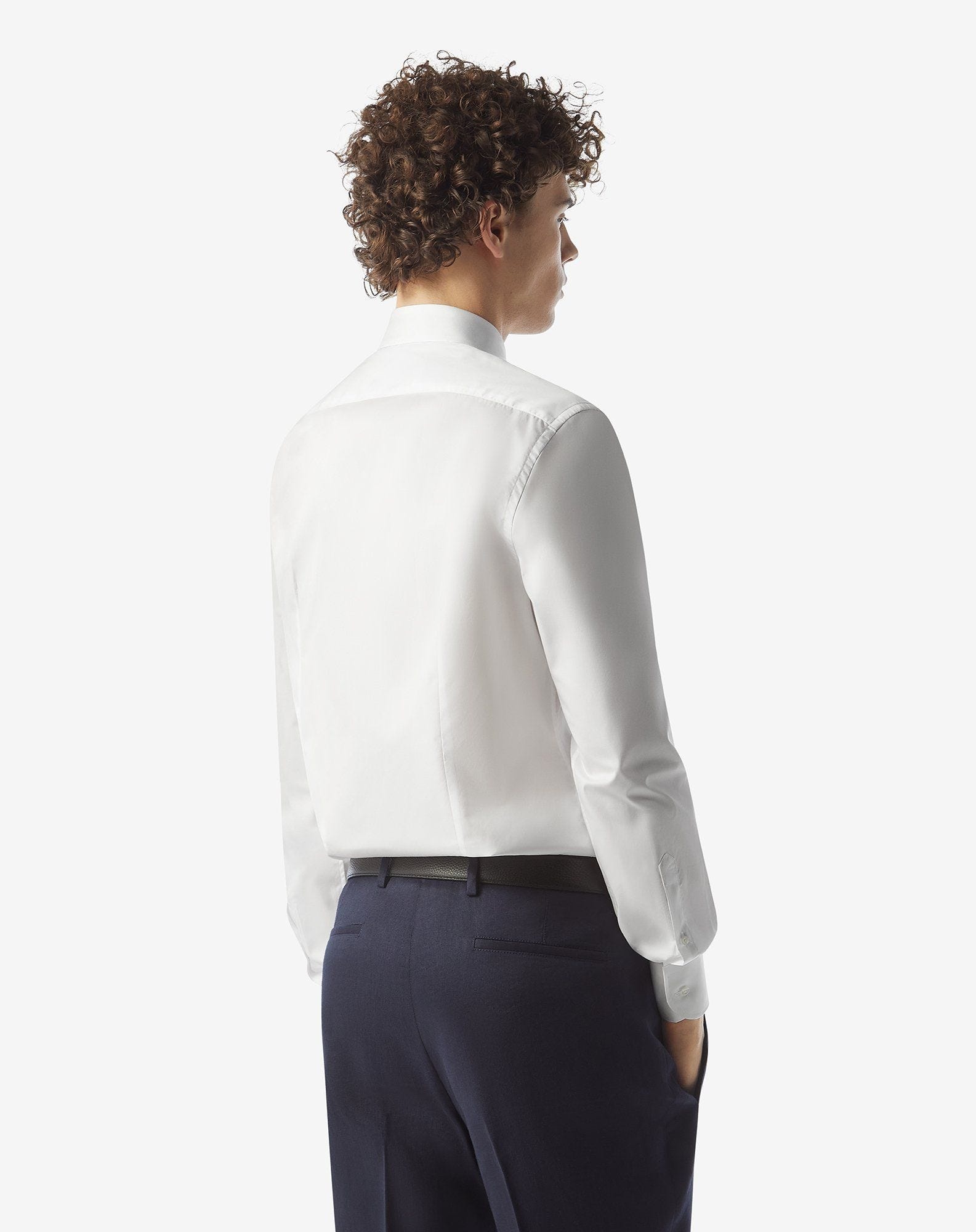 White wrinkle-free cotton shirt - 3