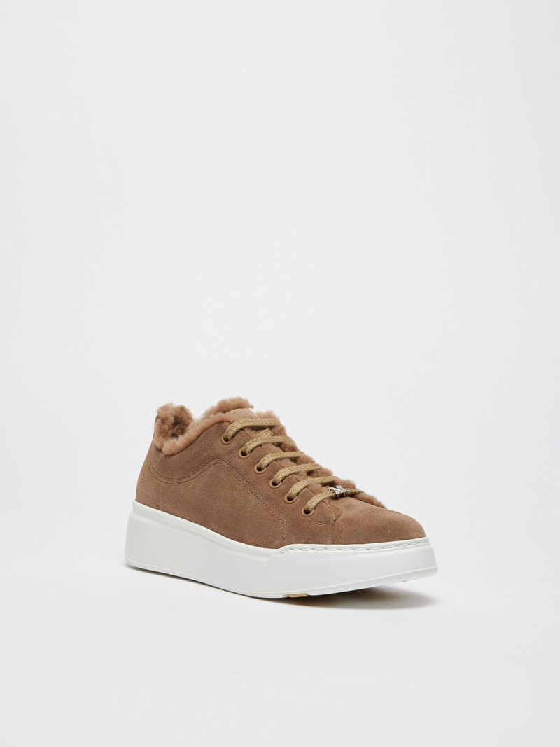 Max Mara TMAXI Sneakers in suede and Teddy fabric outlook