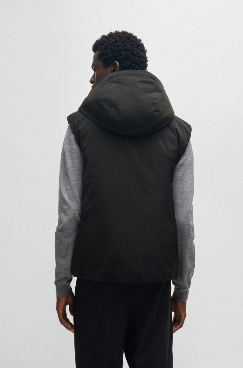 RELAXED-FIT HOODED GILET IN WATER-REPELLENT FABRIC 4