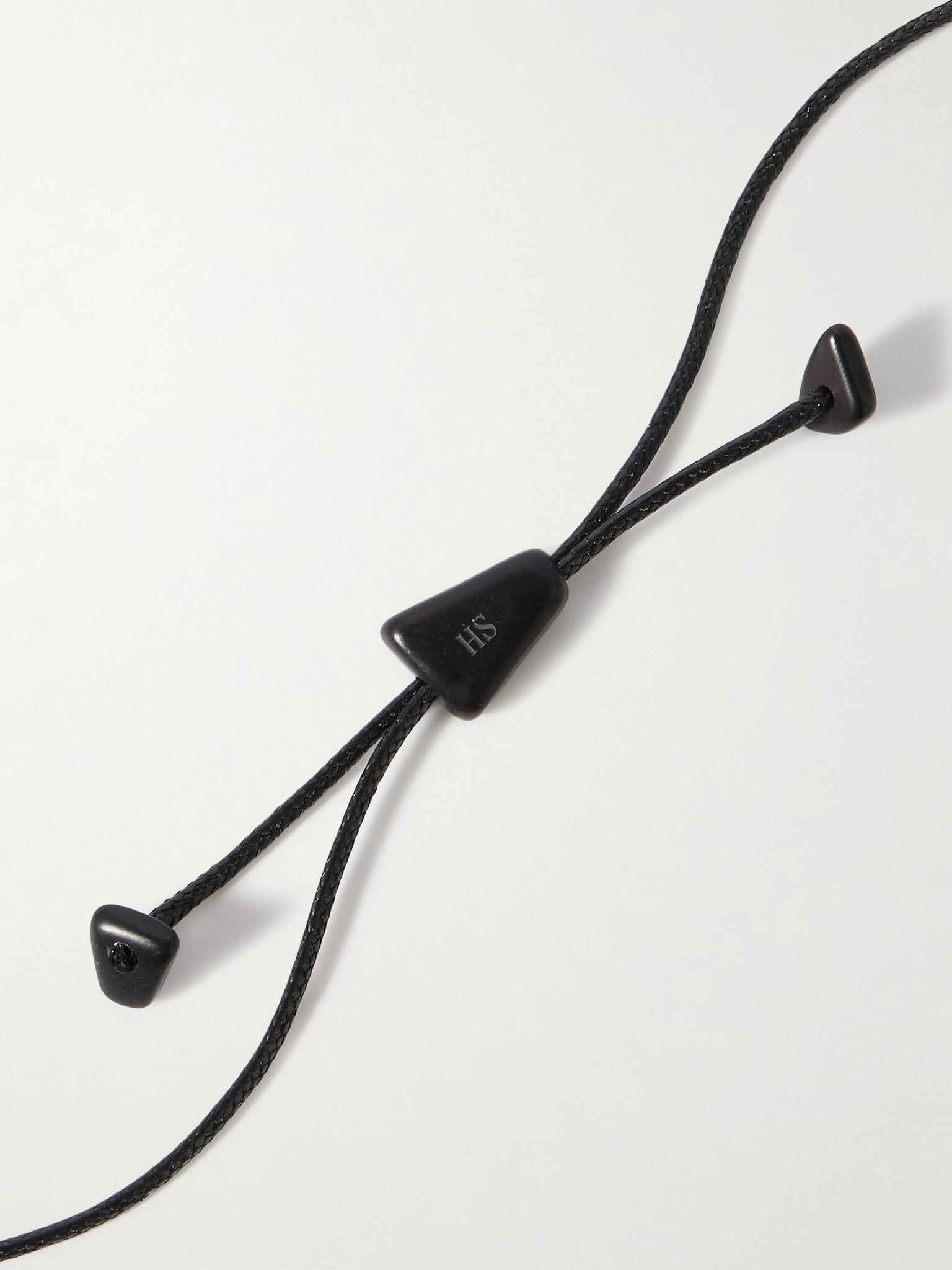 The Pendant tagua and leather necklace Black - 3