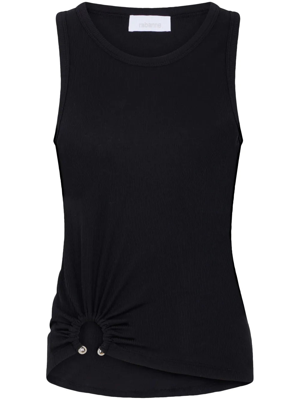 Asymmetrical Tank Top With Gathered Detail - 1
