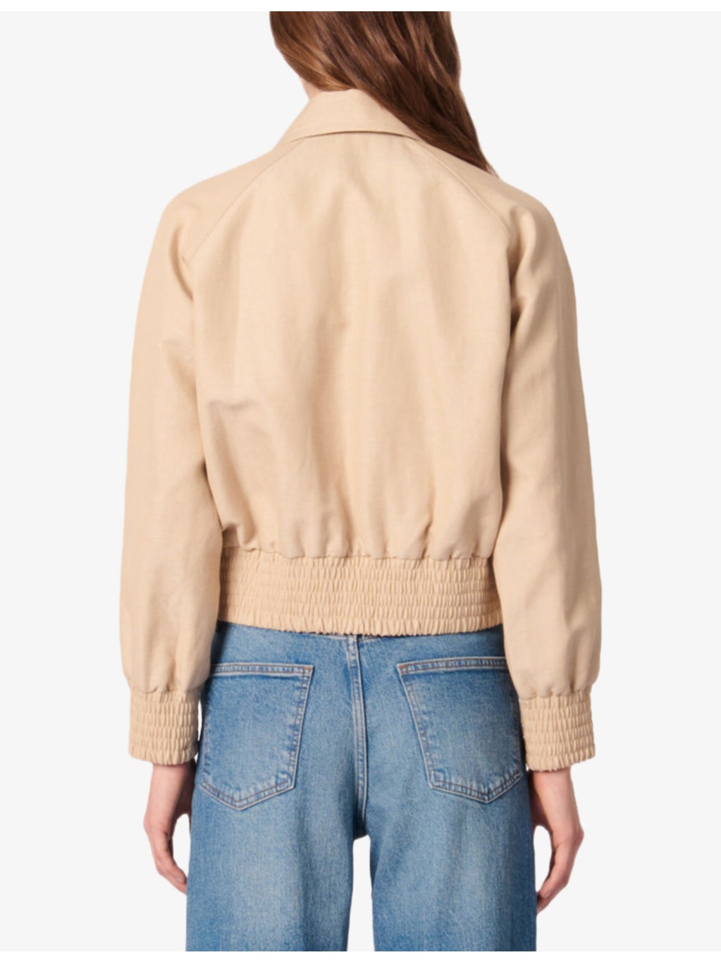 Cropped Linen and Cotton-Blend Woven Bomber Jacket - 4