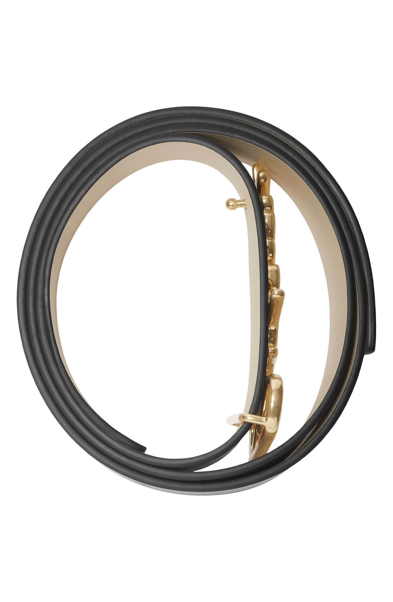 burberry Signature Reversible Leather Belt in Black/Soap at Nordstrom - 2