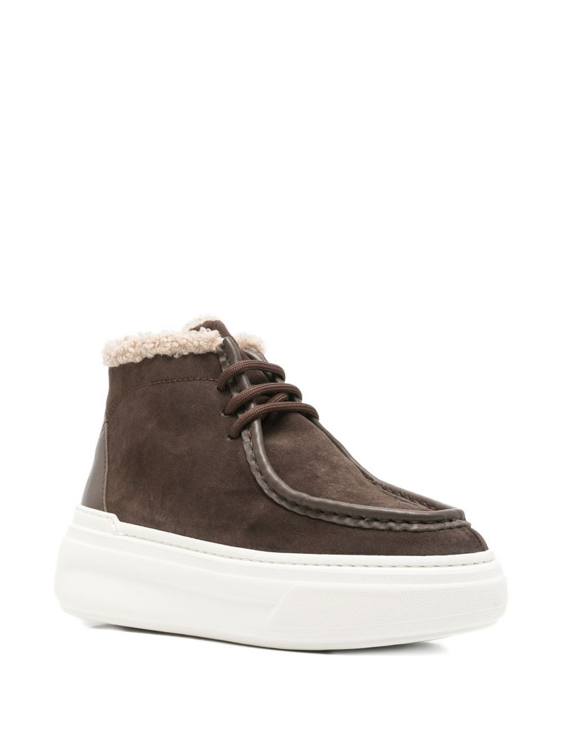 FURLA shearling-trimmed ankle boots outlook