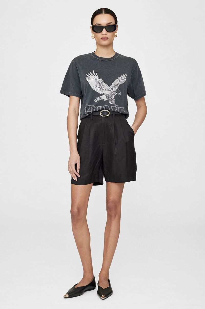 ANINE BING Lili Tee Retro Eagle - Washed Black outlook