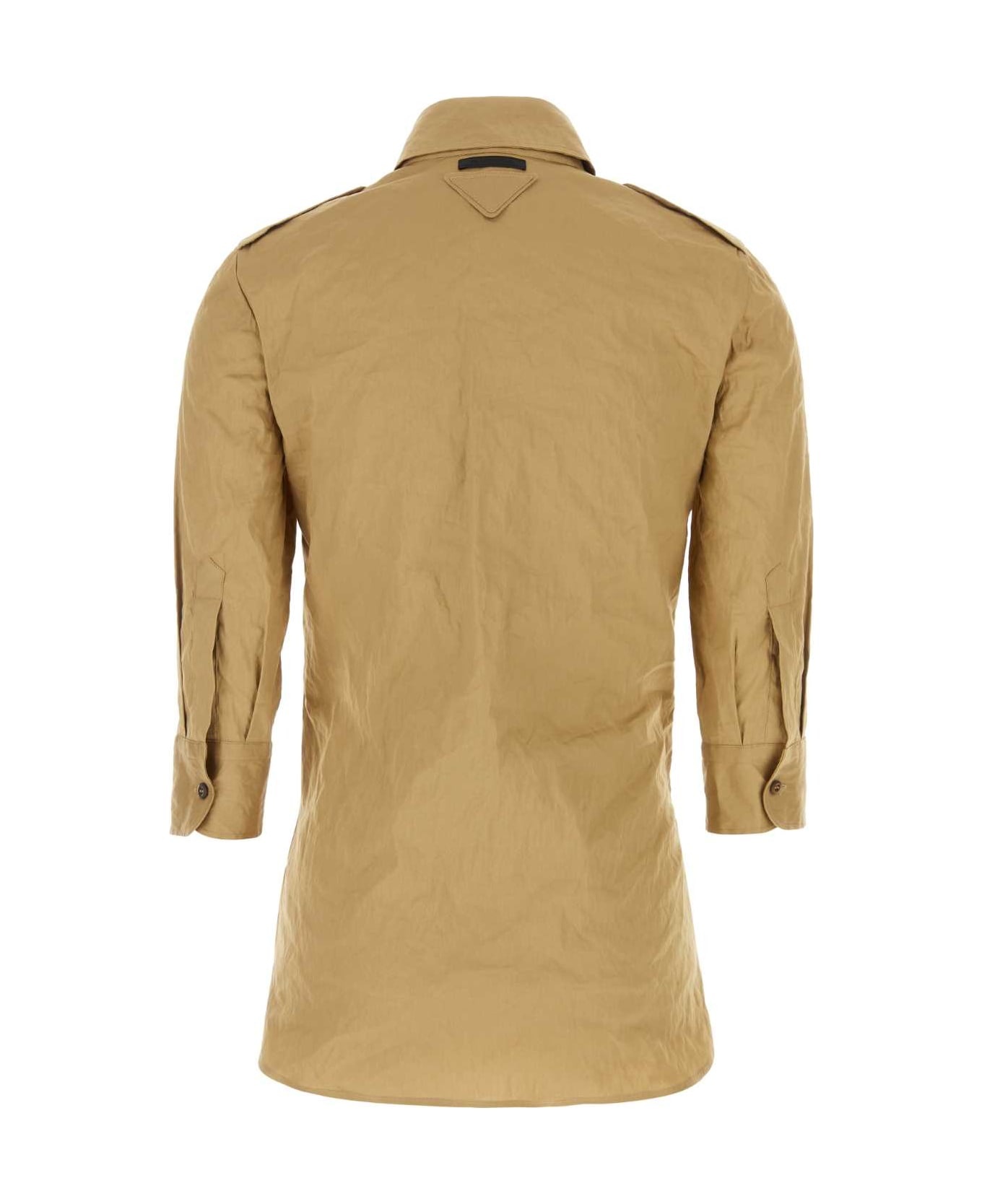 Camel Stretch Poplin Shirt - 2