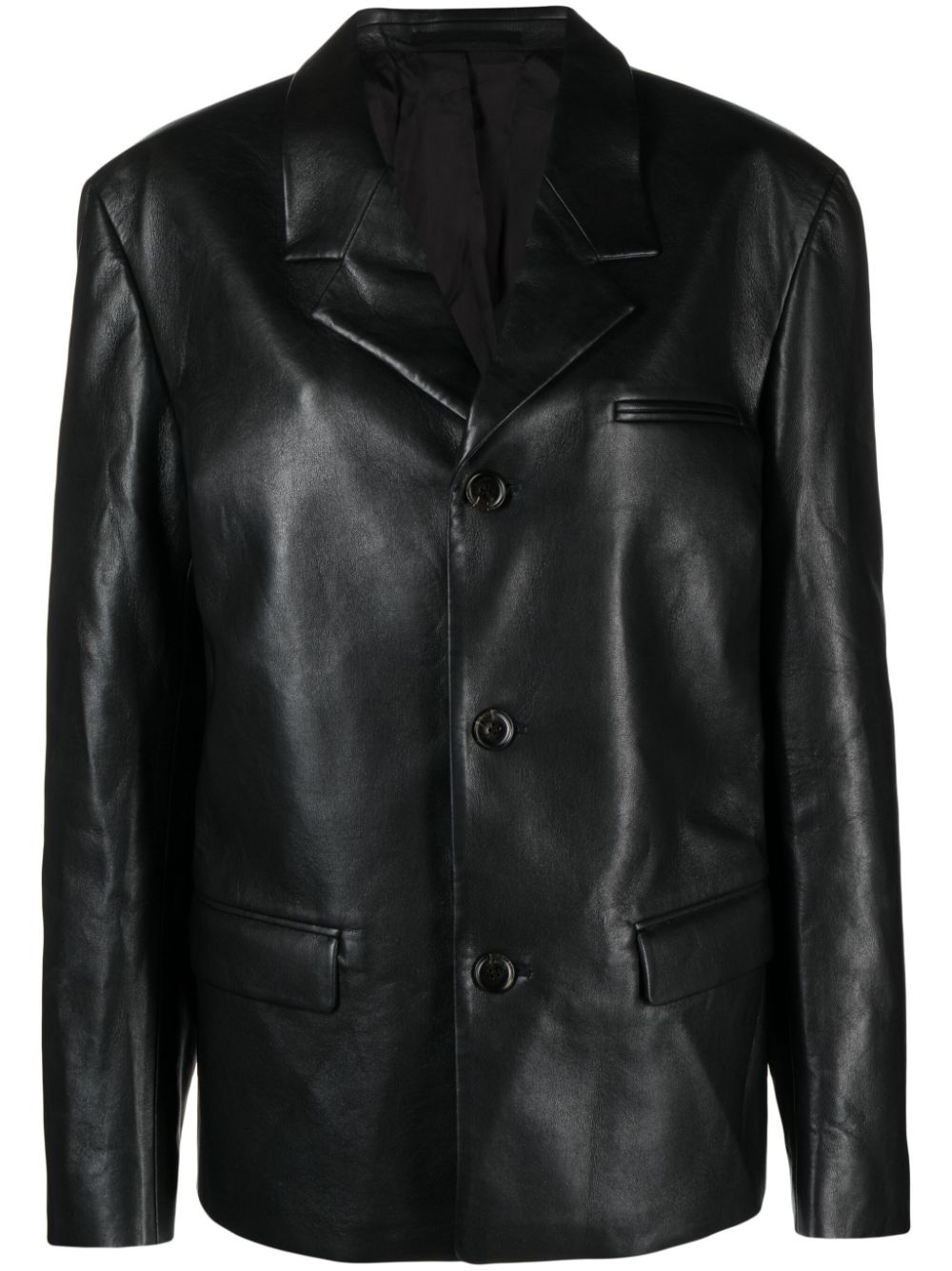 Rox regenerated-leather blazer - 1