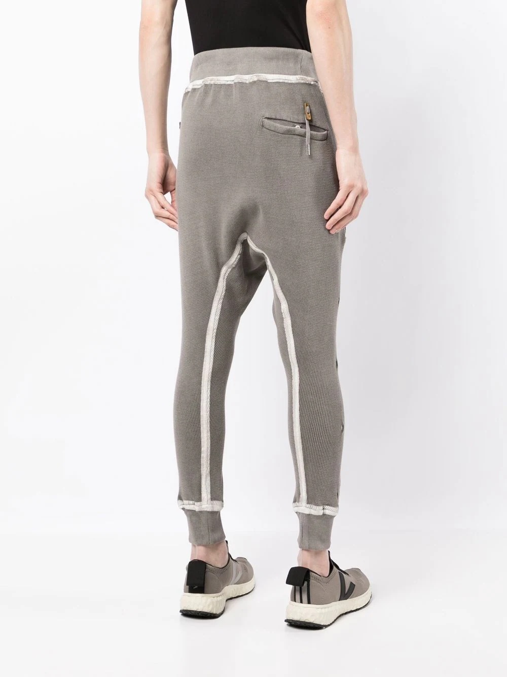tape-detail drawstring track pants - 4