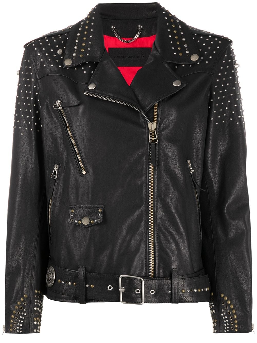 studded biker jacket - 1