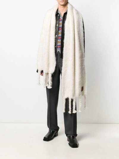 Loewe anagram patch fringed scarf outlook