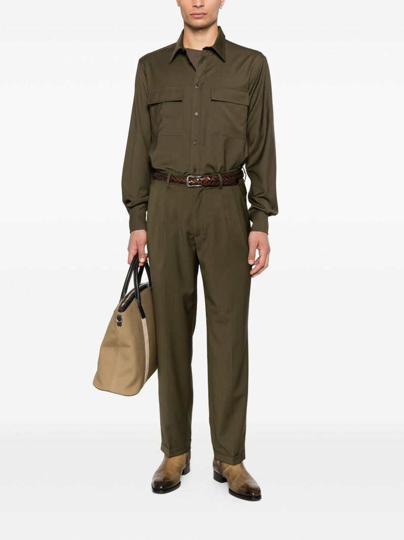 BARENA patch-pocket wool shirt outlook