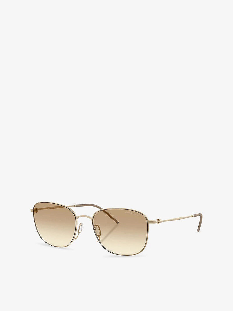 GIORGIO ARMANI AR6168 Pillow-Frame Metal Sunglasses outlook