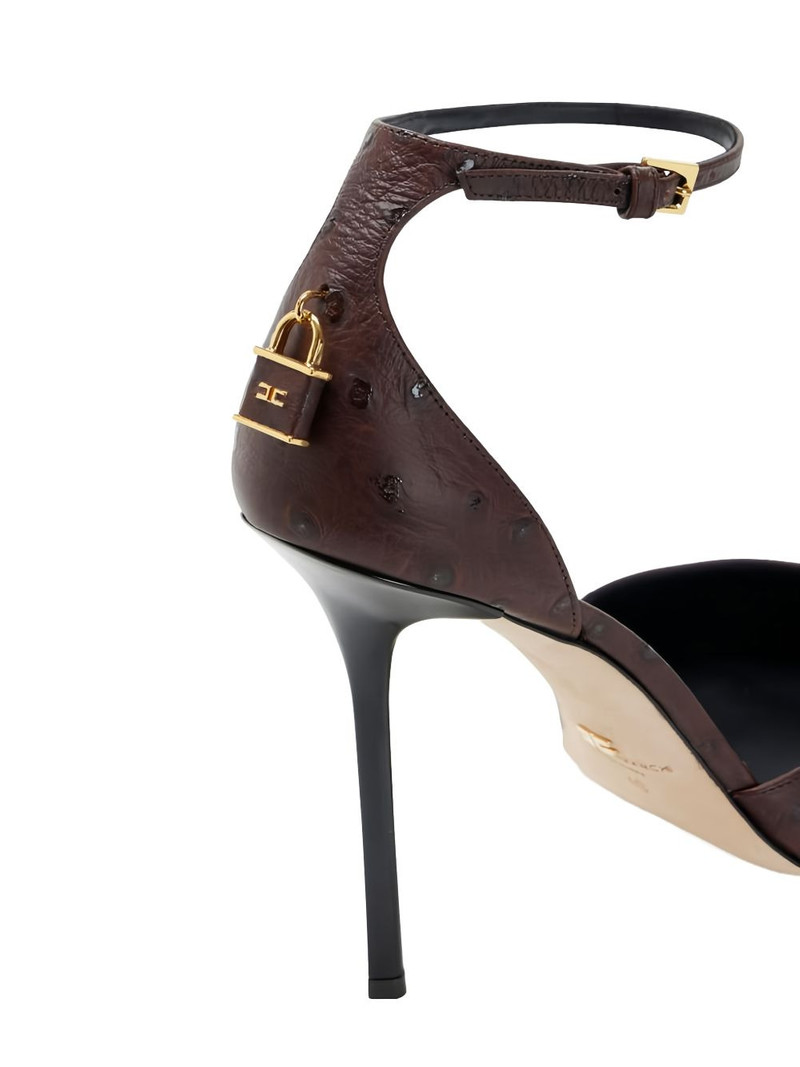 ostrich texture jewelled pumps 4
