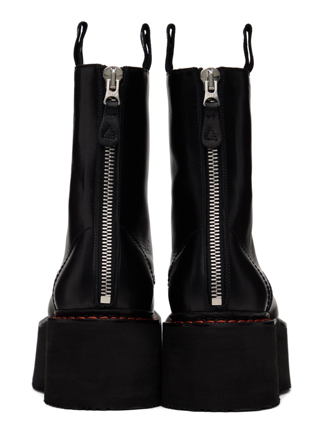 Black Double Stack Boots - 2