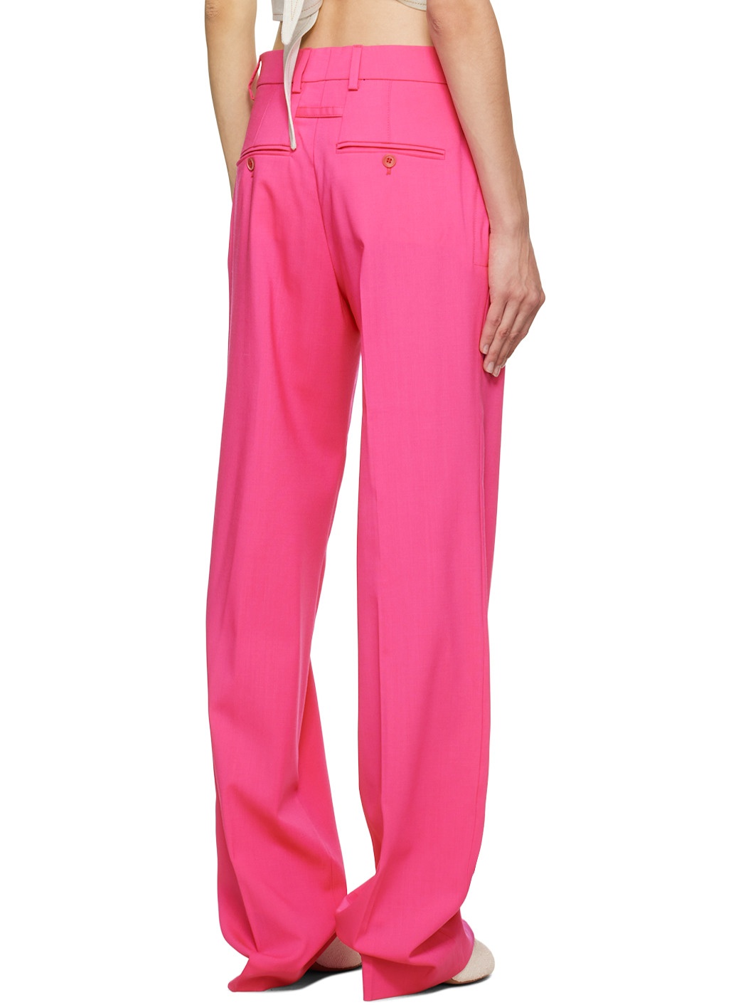 Pink Le Papier 'Le Pantalon Camargue' Trousers - 3