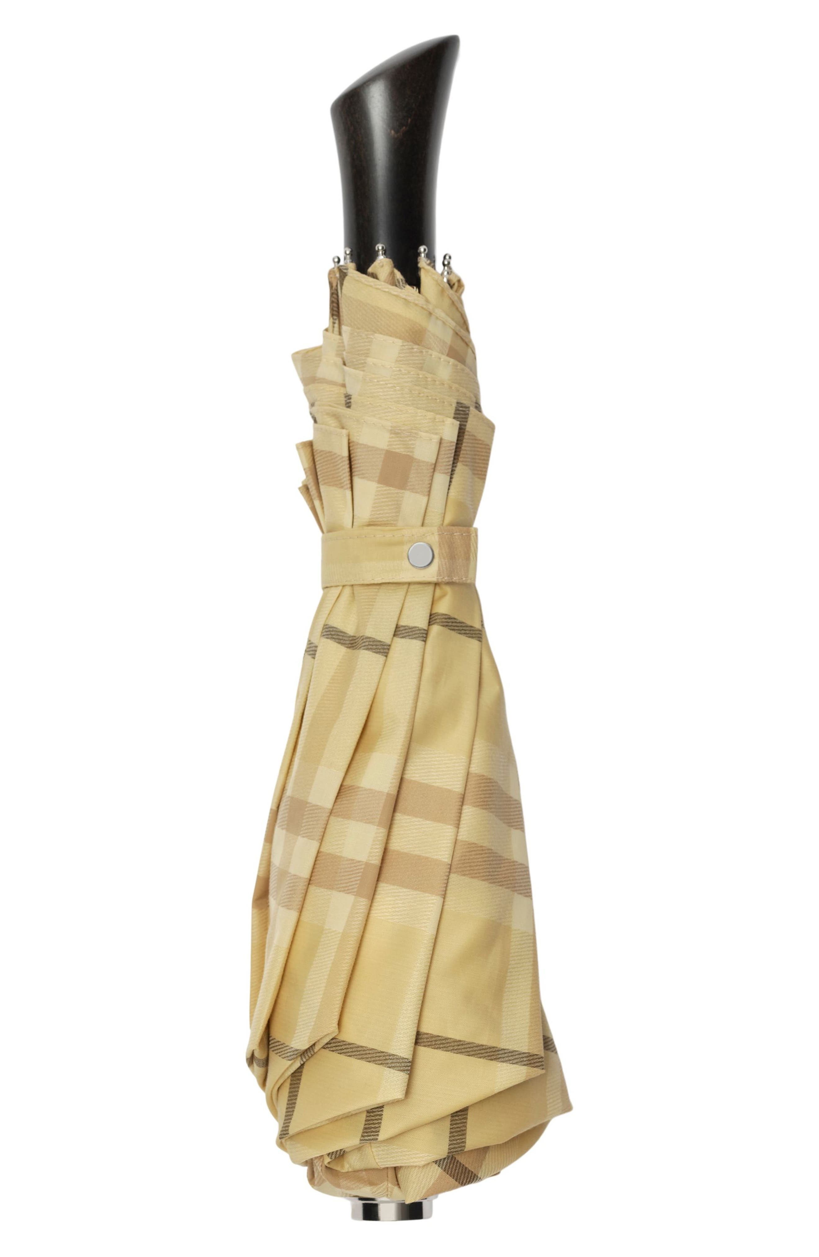 burberry Georgie Check Compact Umbrella in Buff Ip Check at Nordstrom - 1