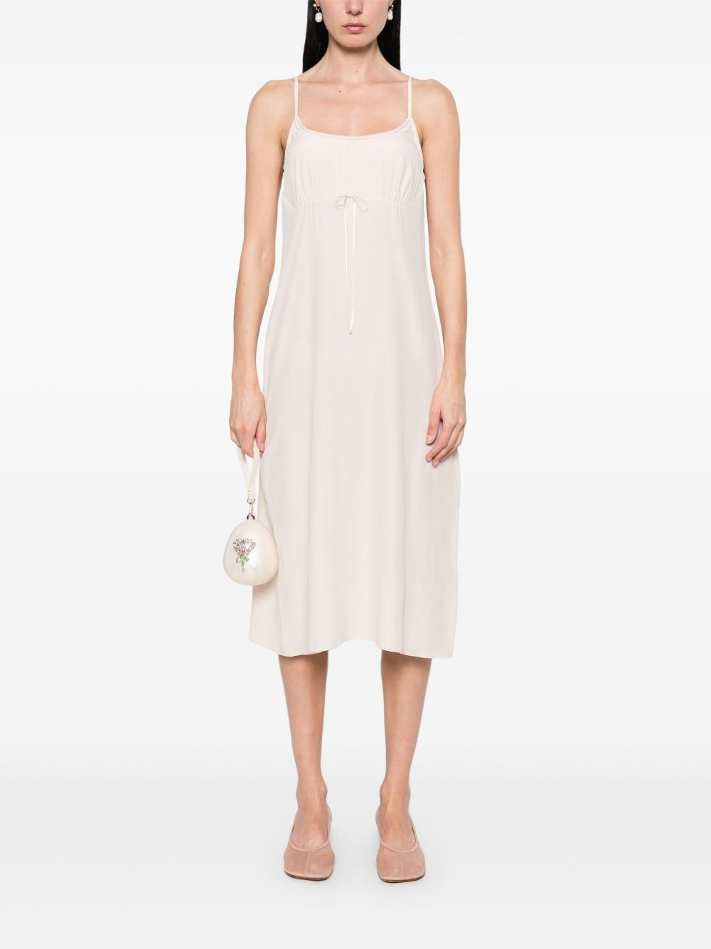 bow slip midi dress - 2