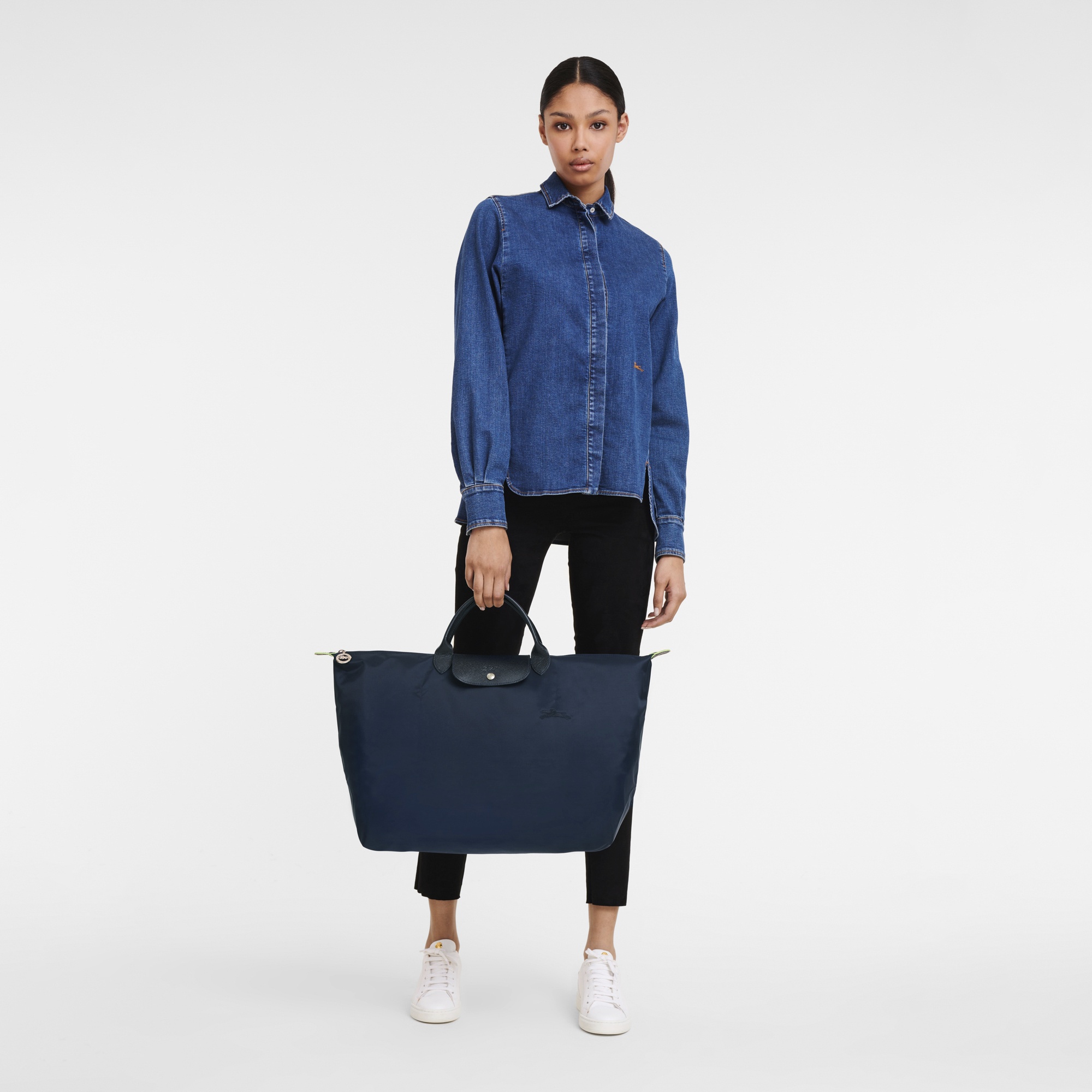 Le Pliage Green S Travel bag Navy - Recycled canvas - 2