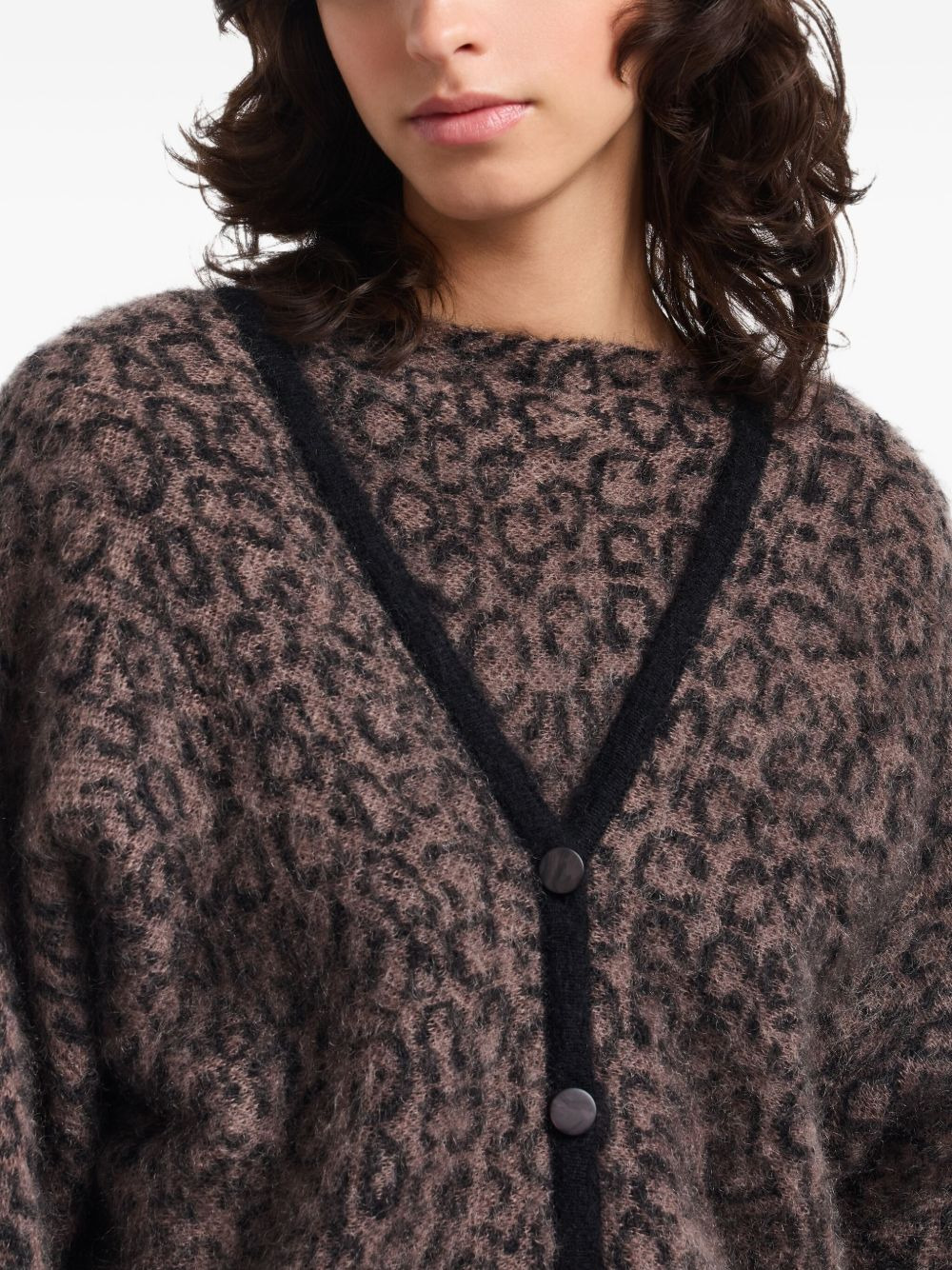 leopard-pattern cardigan - 5