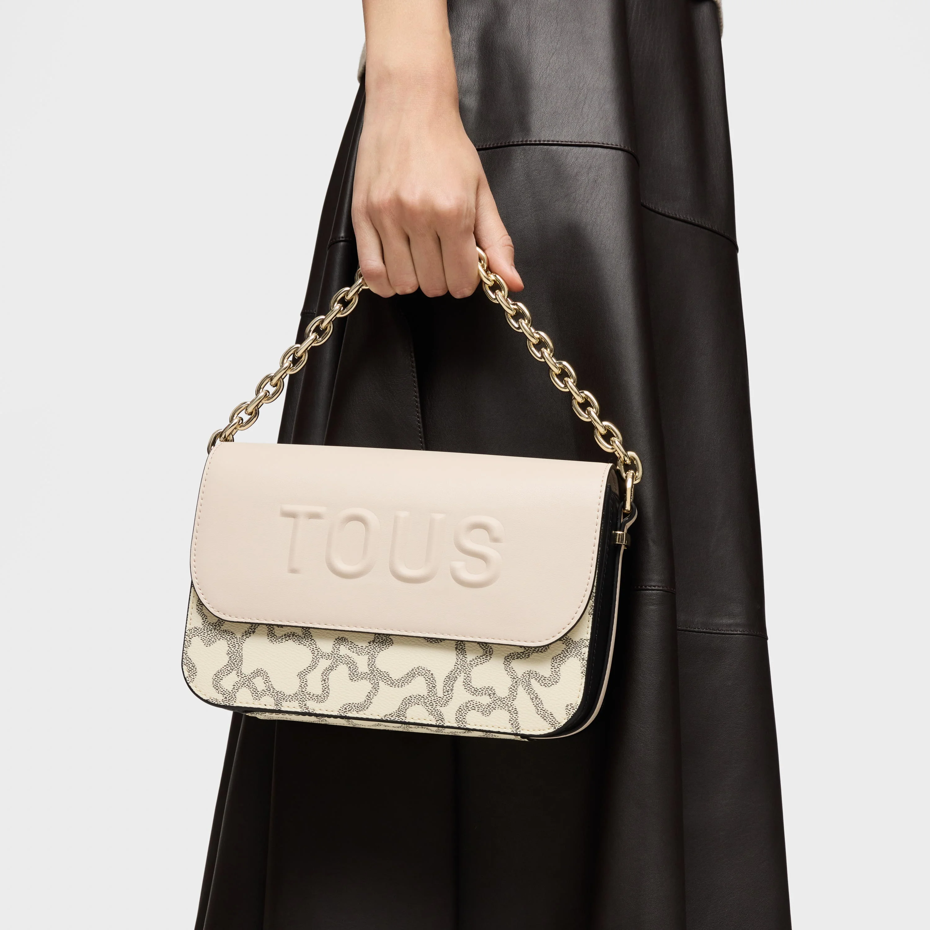 Medium black and beige chain Crossbody bag Kaos Icon - 1