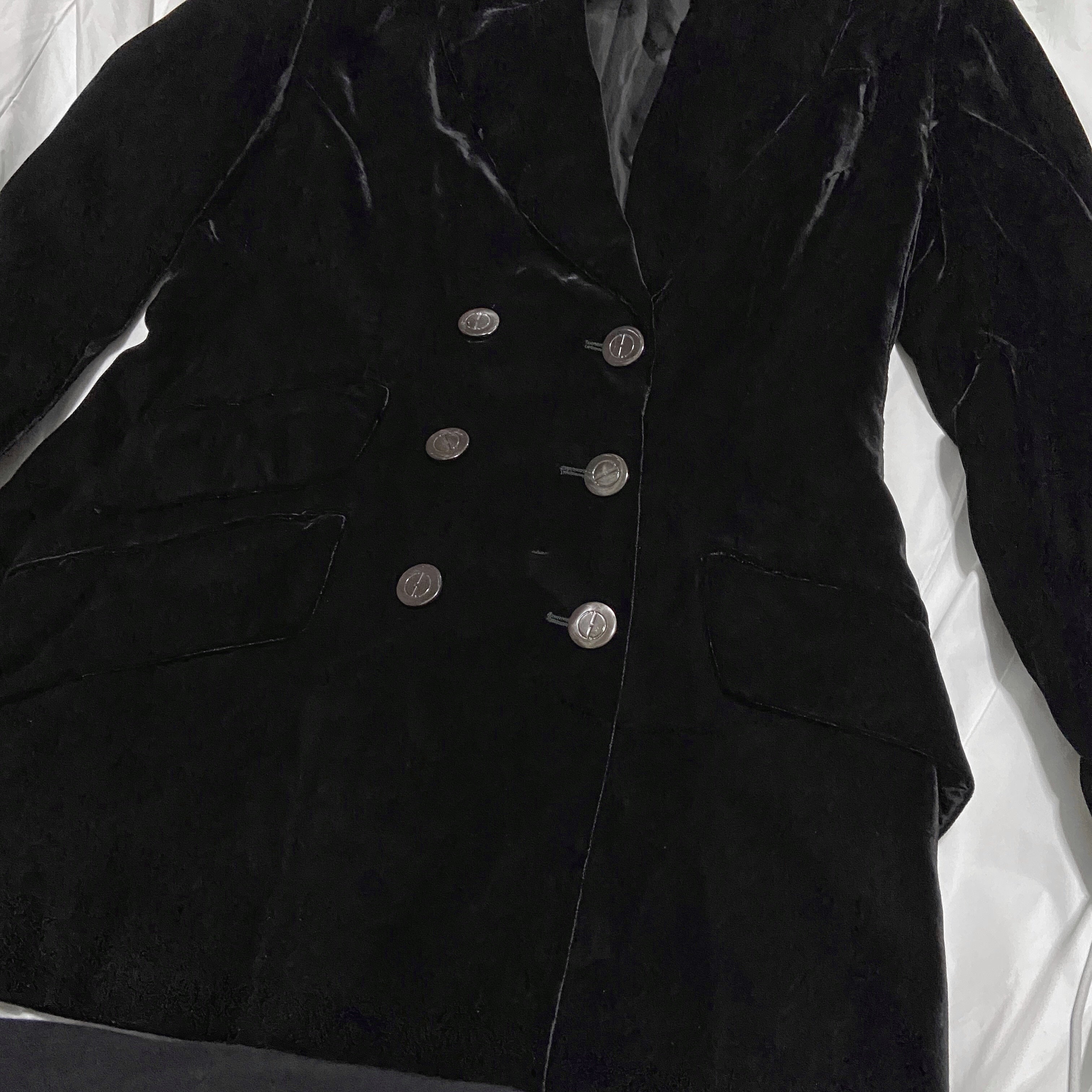Gucci Fall 1995 Runway Velvet Double-Breasted Blazer 40 - 6