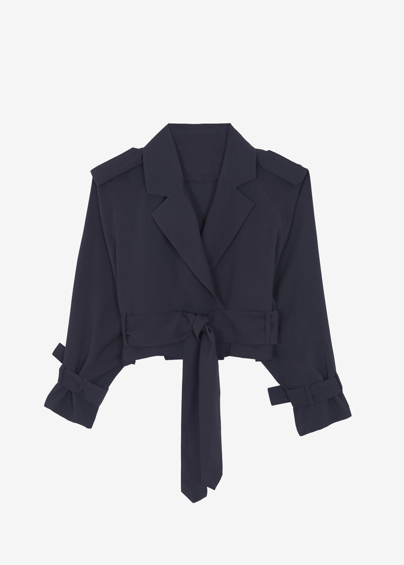 Simona Short Trench - Navy 6
