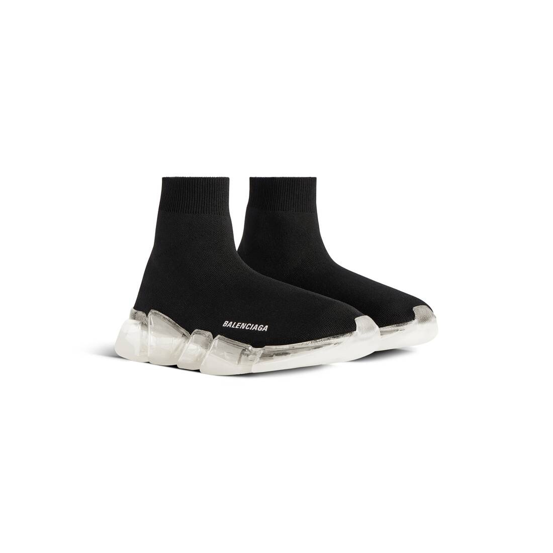 Women's Speed 2.0 Full Clear Sole Recycled Knit Sneaker in Black - 2