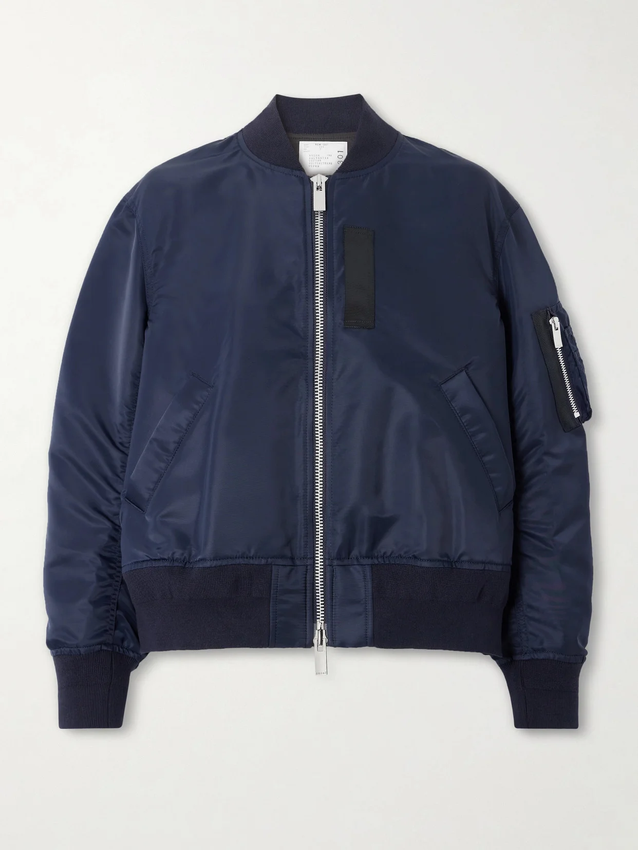 Pleated Padded Shell Bomber Jacket - 1