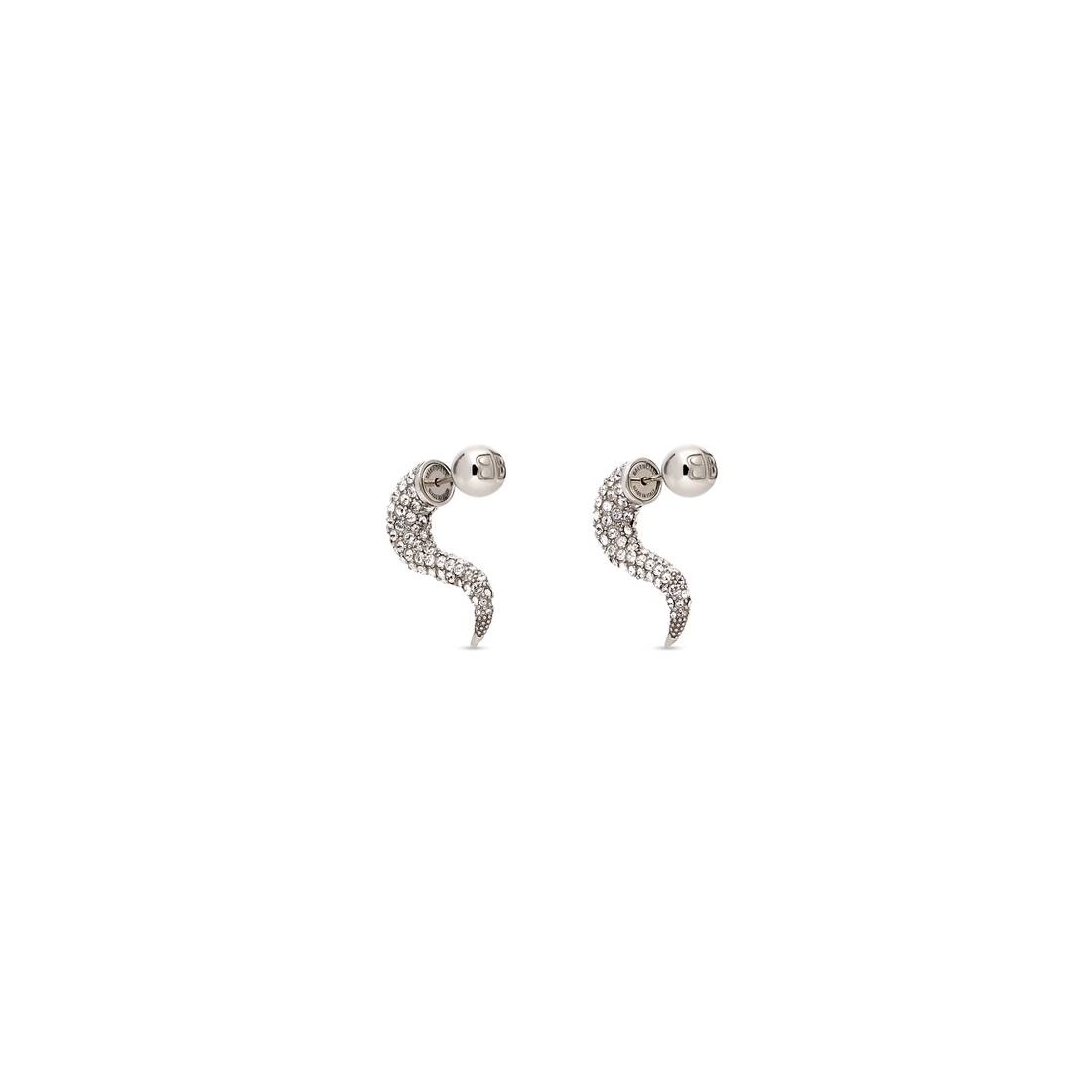 Force Horn Earrings  in Silver - 1