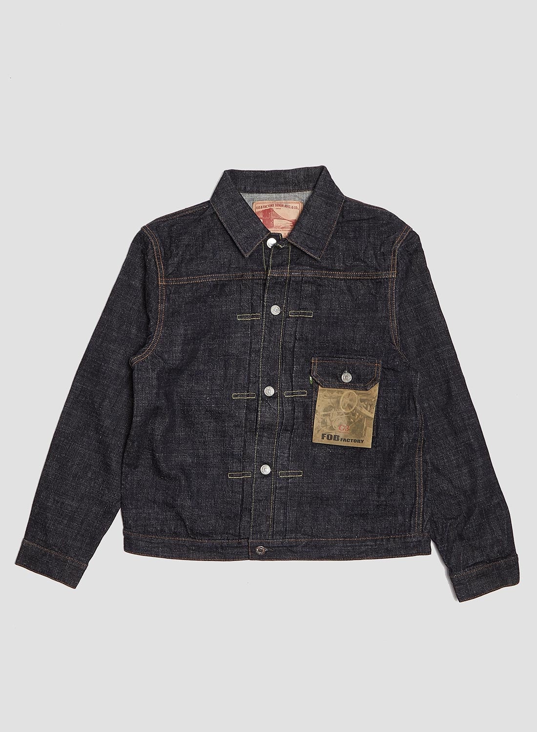 FOB Factory G3 Denim 1st Jacket Indigo - 1