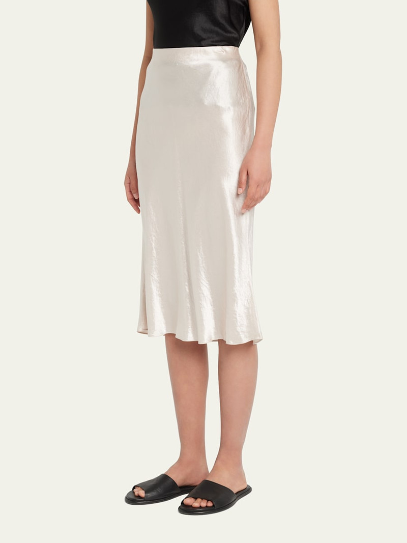 Vince Satin Slip Midi Skirt outlook