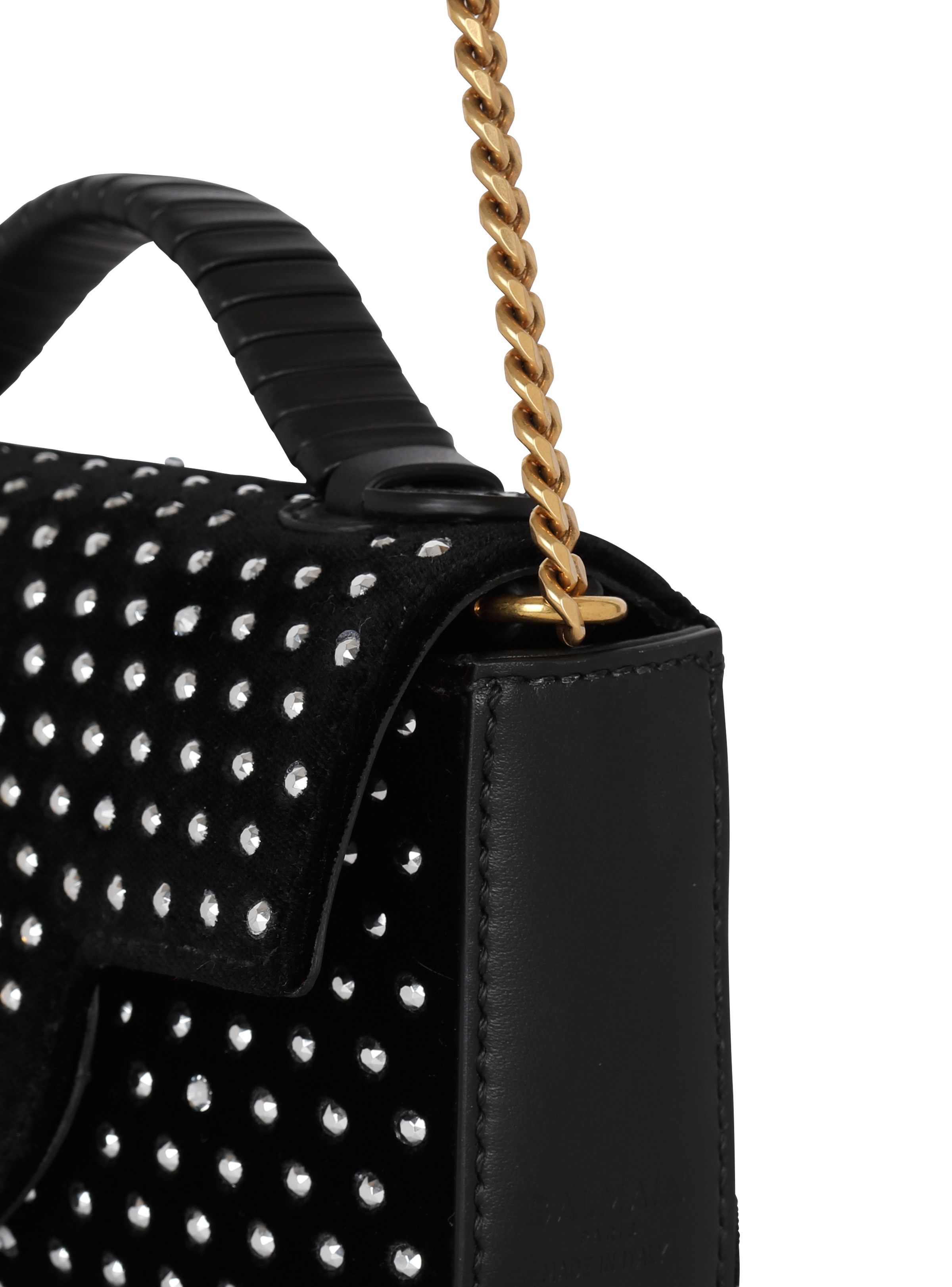 B-Buzz mini velvet and crystal bag - 6