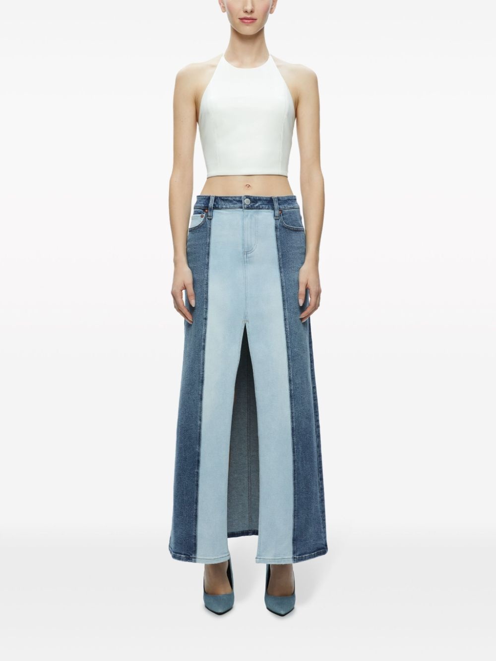 Rye two-tone denim skirt - 2