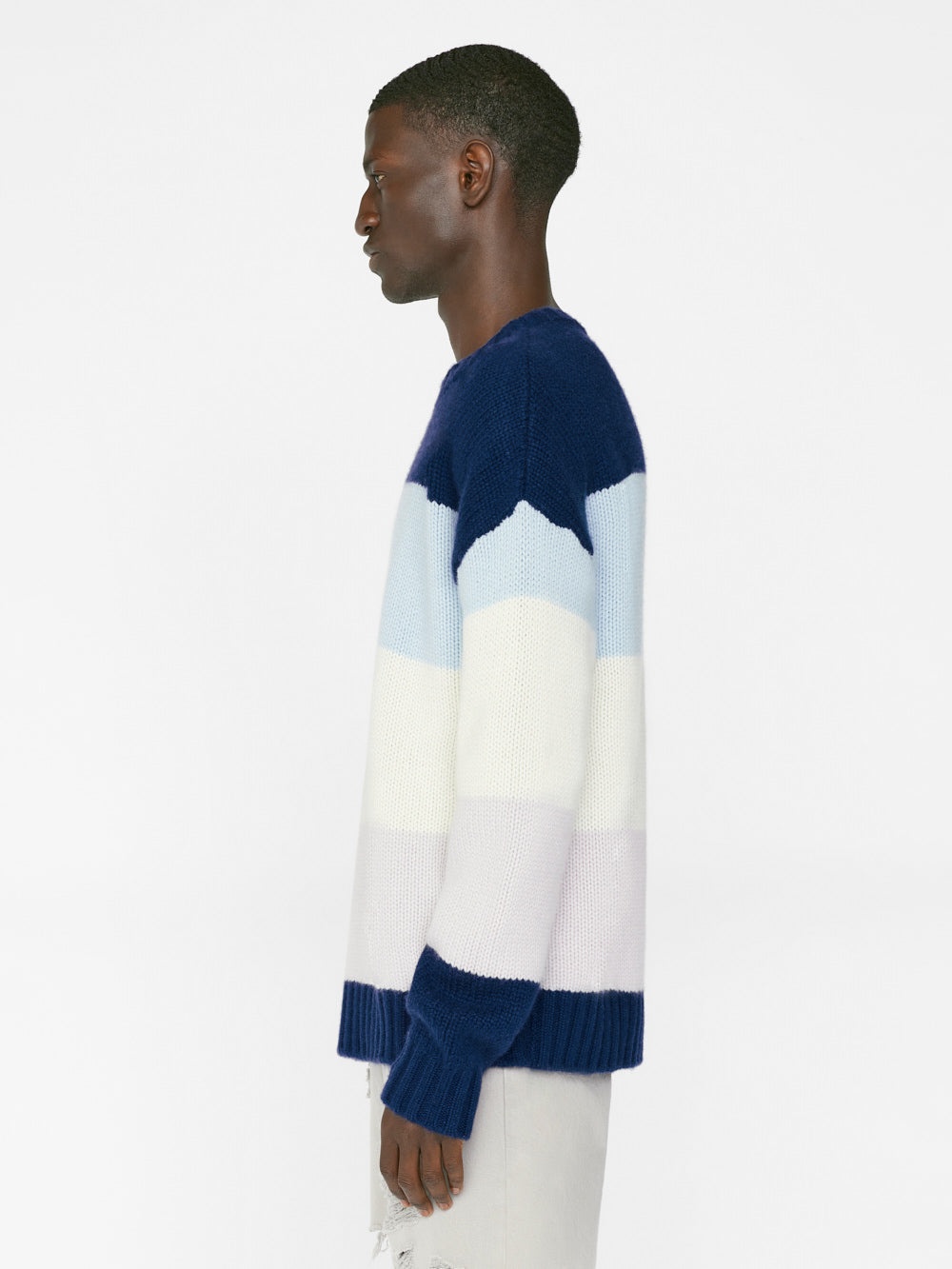 Bold Stripe Sweater in Ink Blue Multi - 5