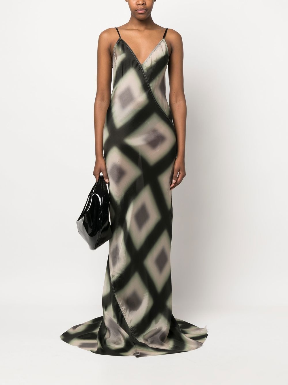 geometric-print slip dress - 2
