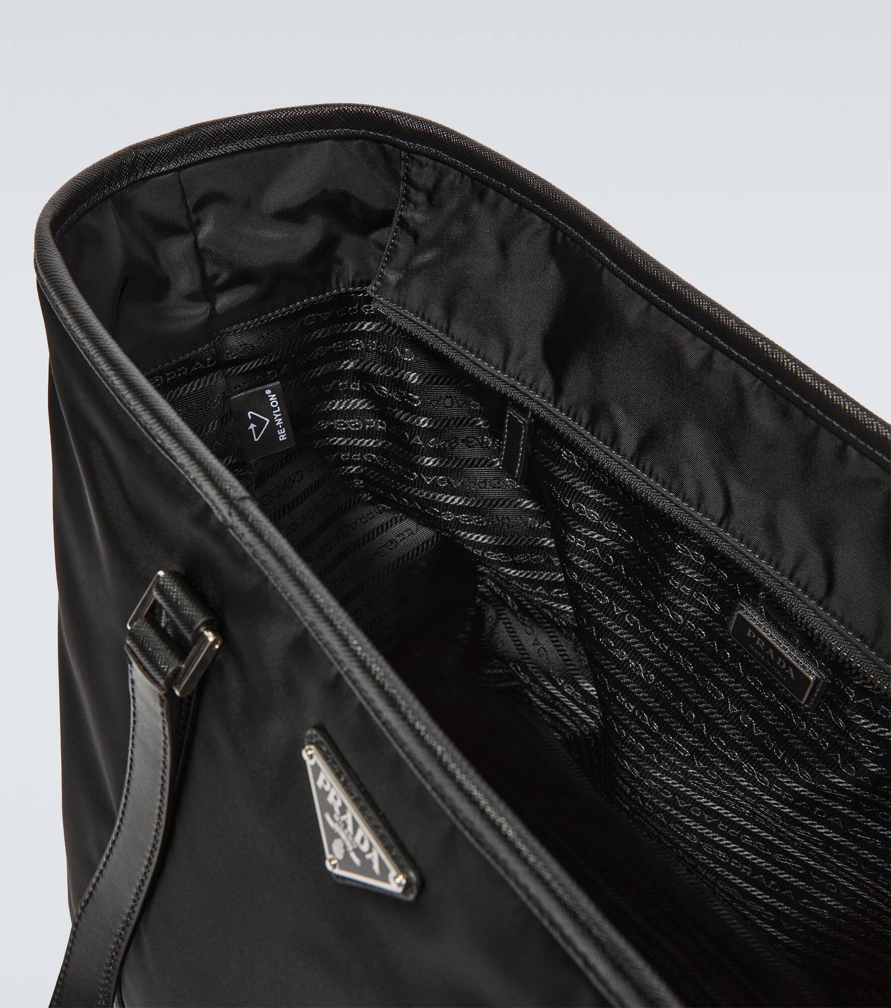 Re-Nylon leather-trimmed tote bag - 4