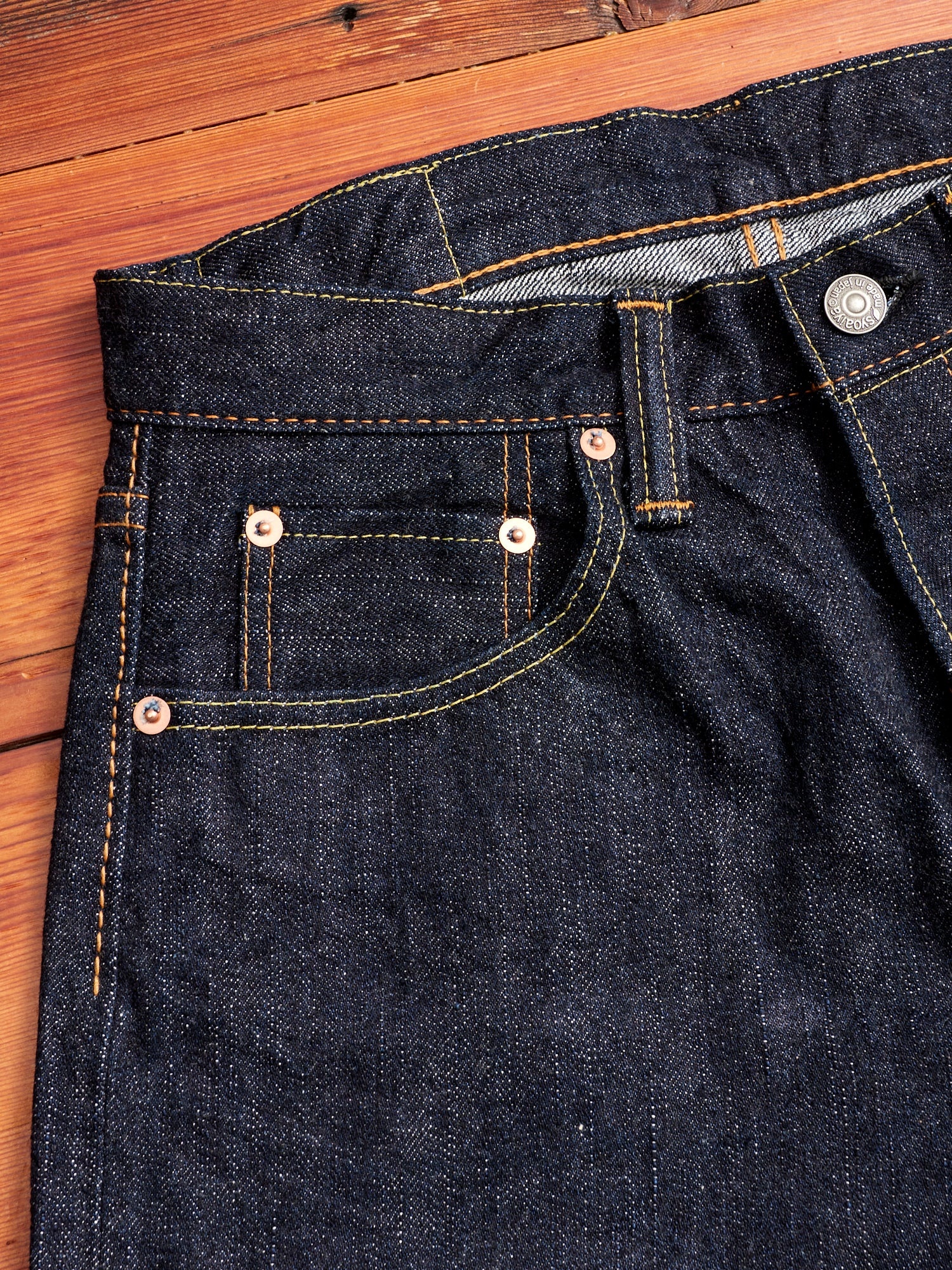 XX-003 14oz Rinsed Selvedge Denim - Regular Straight Fit - 6