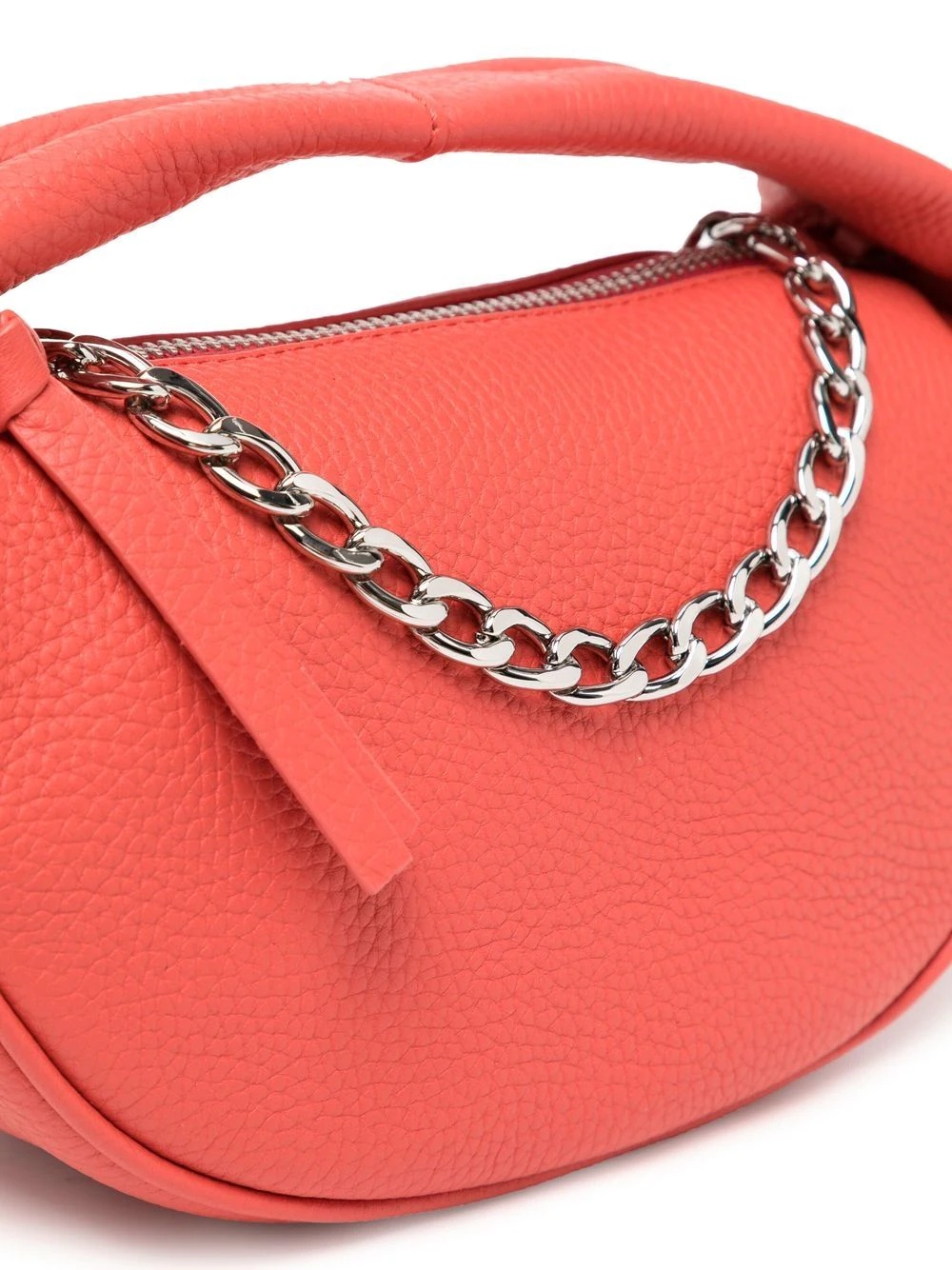 leather chain-link clutch bag - 4