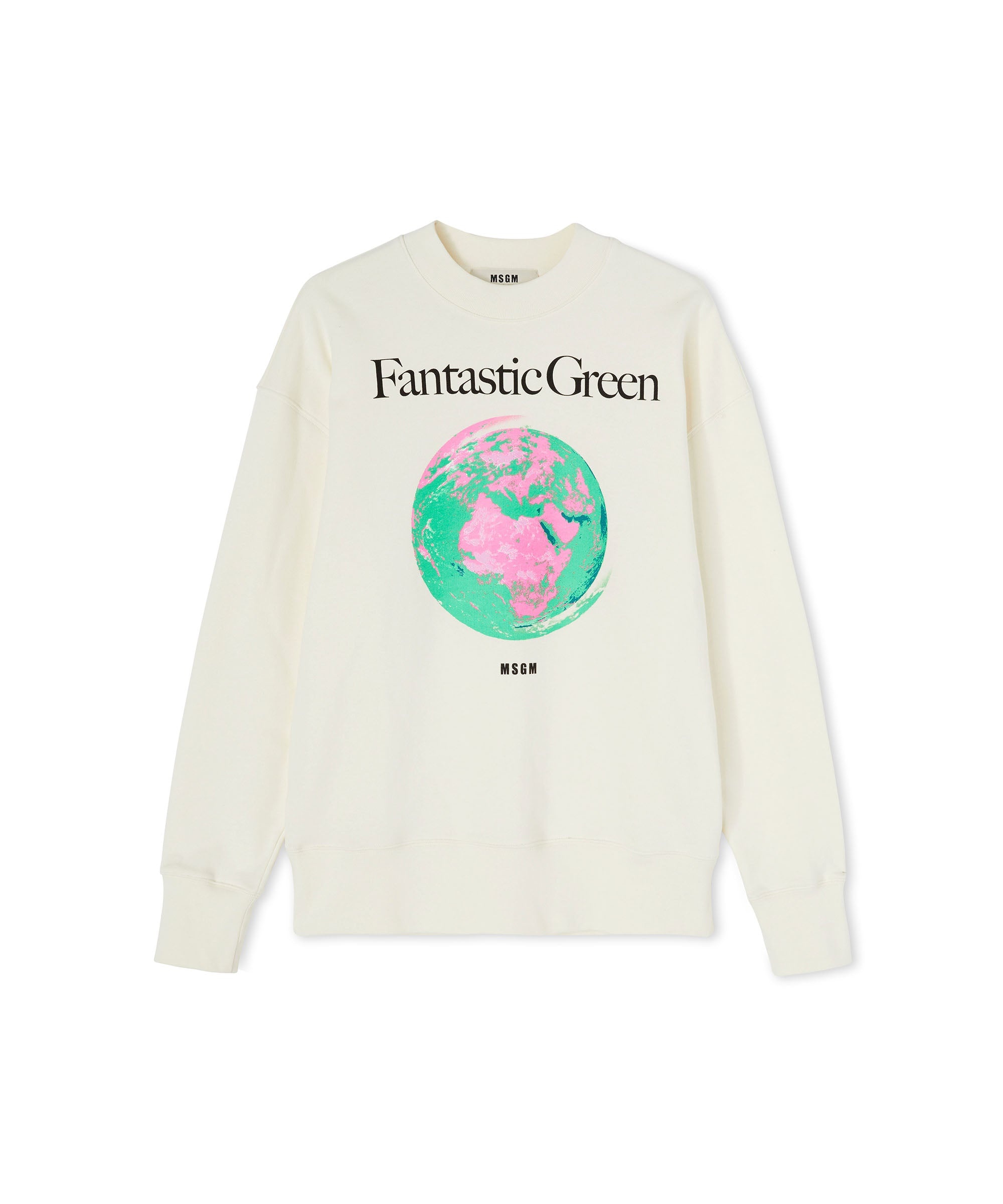 Organic cotton crewneck sweatshirt from the MSGM Fantastic Green Capsule - 3