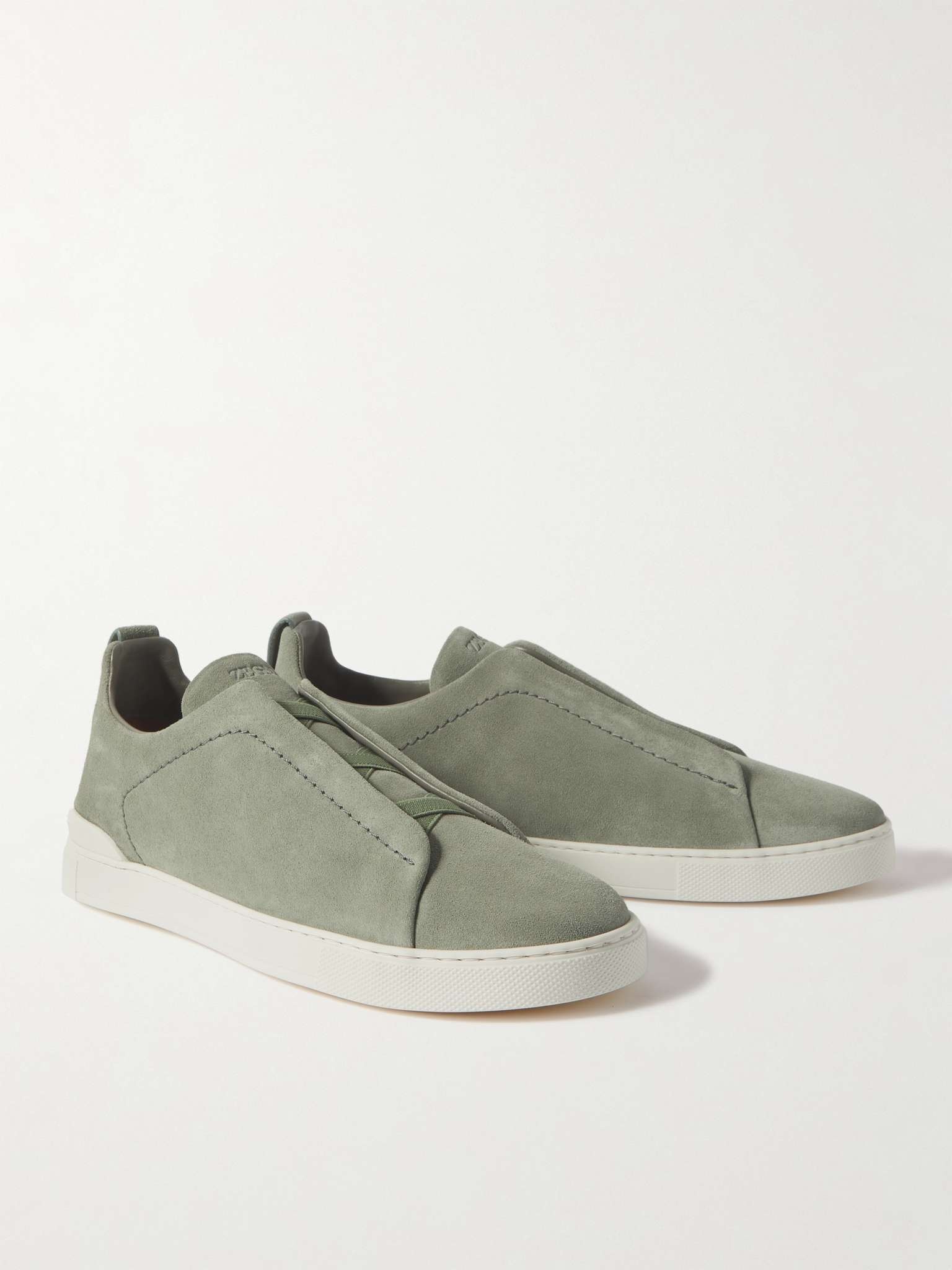 Triple Stitch Suede Sneakers - 4