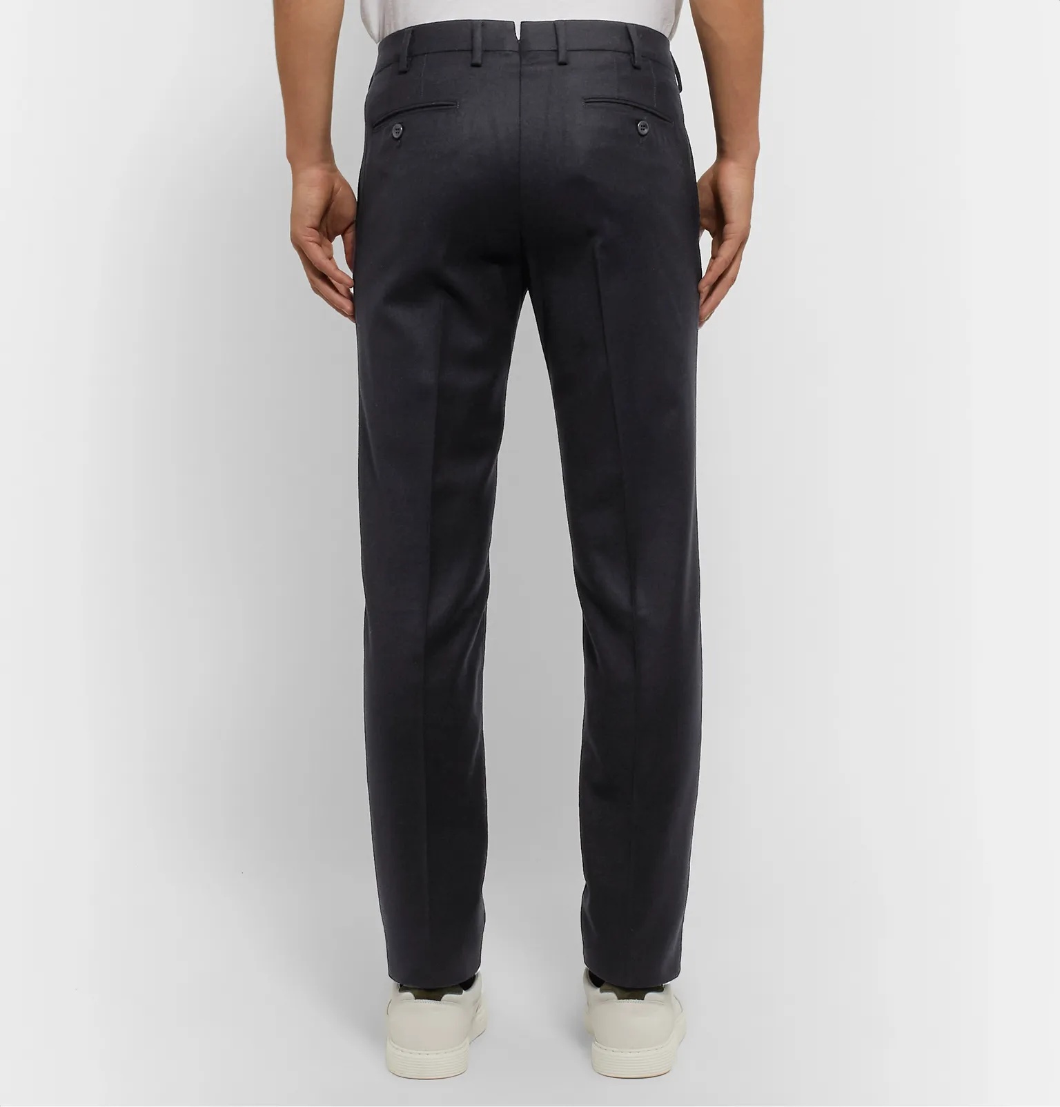 Slim-Fit Wool and Cashmere-Blend Trousers - 5