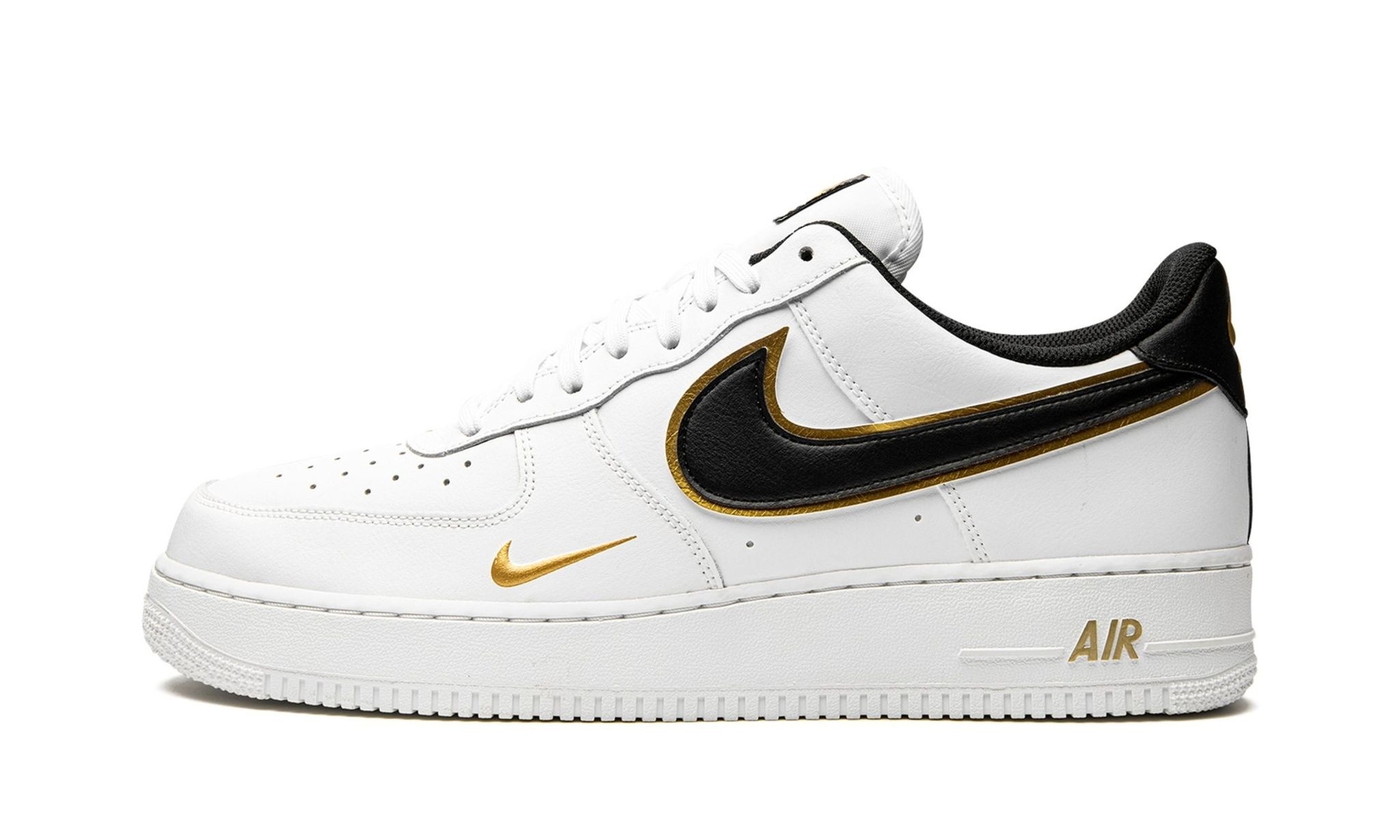 Air Force 1 '07 LV8 "Double Swoosh - White / Black / Gold" - 1