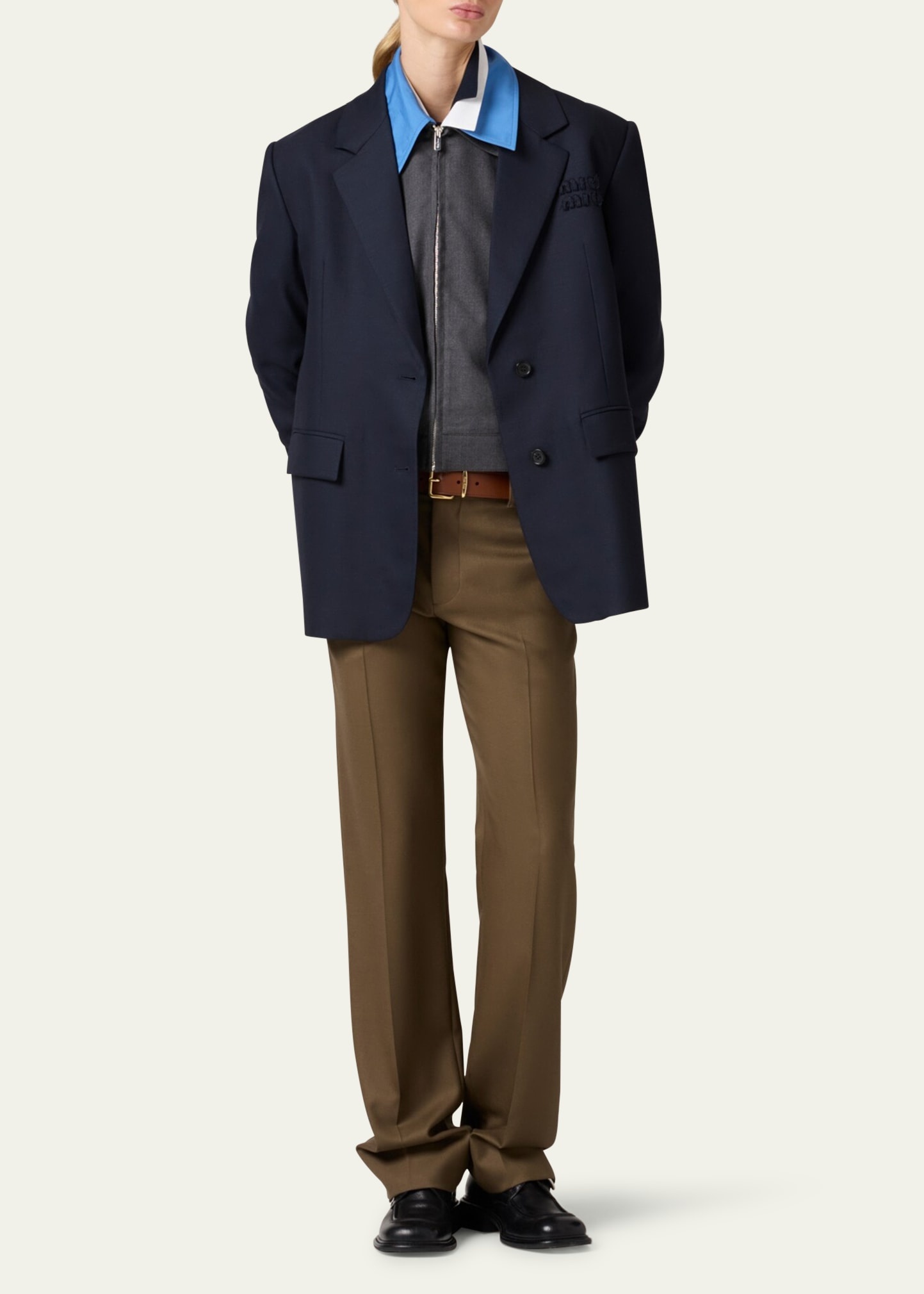 Straight Leg Wool Pants - 2