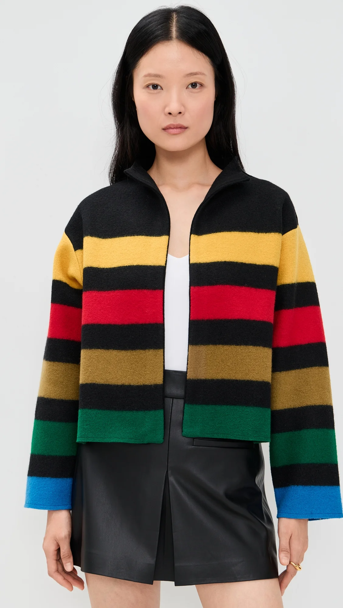 Pearson Collared Striped Sweater Jacket - 1