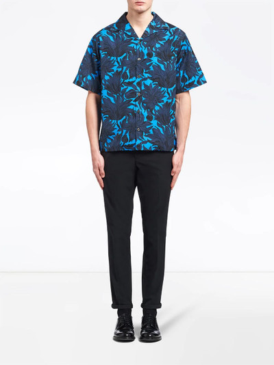 Prada floral-print short-sleeved shirt outlook