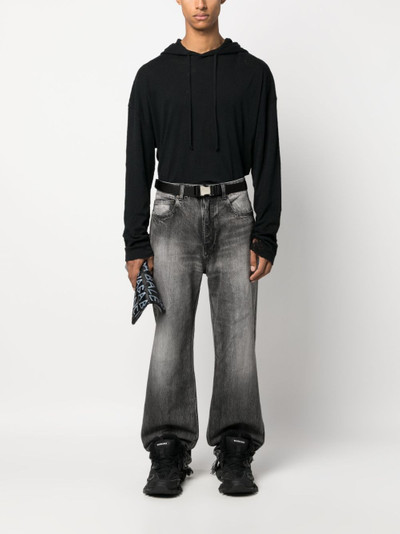 BALENCIAGA washed wide-leg jeans outlook
