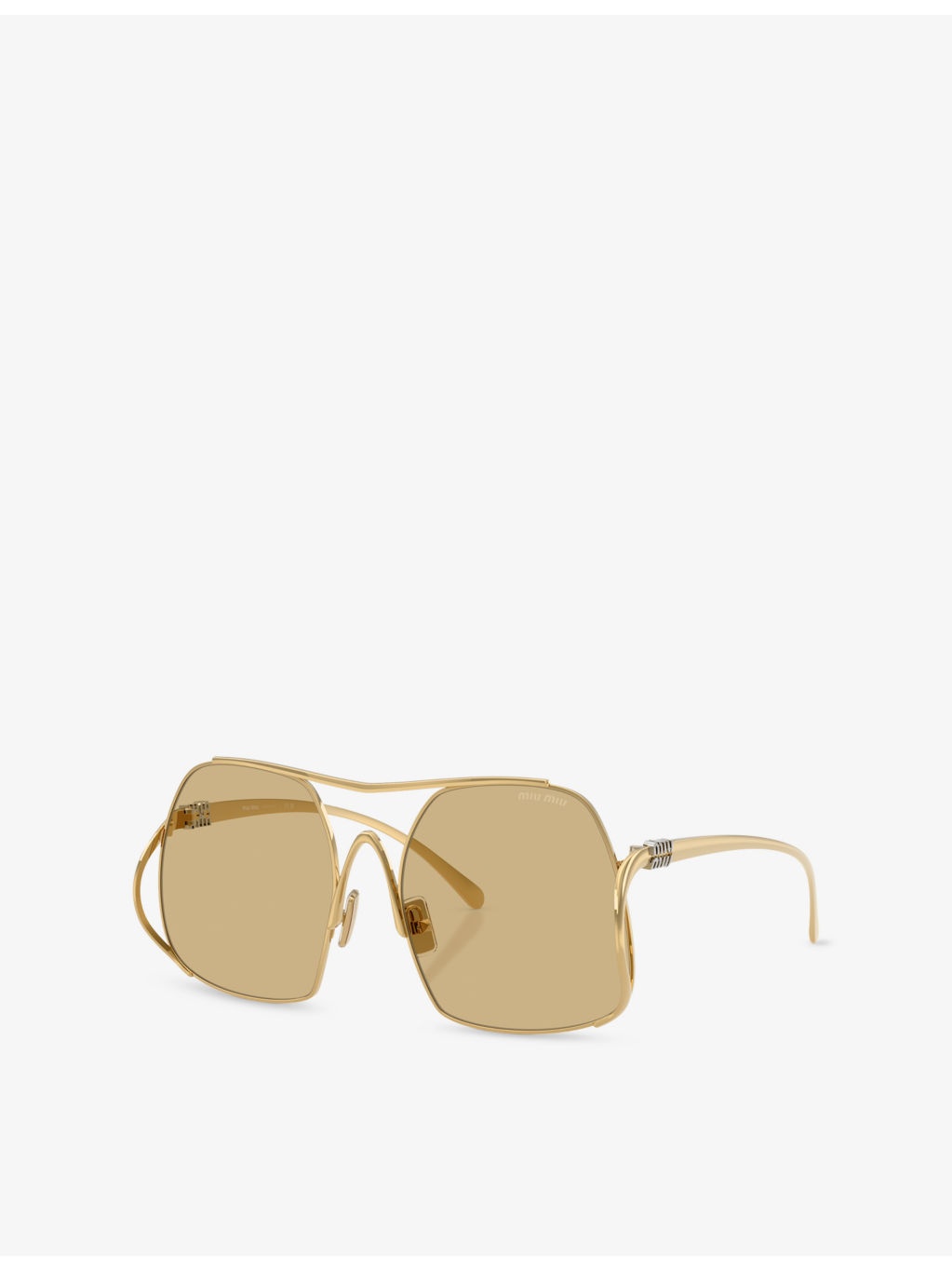 MU A55S Square-Frame Metal Sunglasses - 2